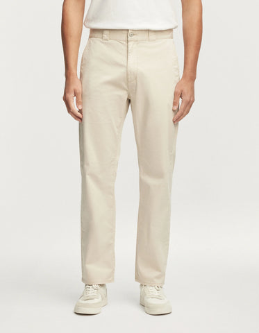 DENHAM DAGGER WORKER CHINO Compact Stretch Satin - Relaxed Fit Beige