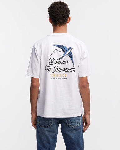 DENHAM SERVICE CO RELAXED TEE JJ WHITE