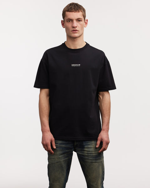 DENHAM WOODBLOCK BOX TEE Heavy Cotton Jersey - Boxy Fit Black online kaufen