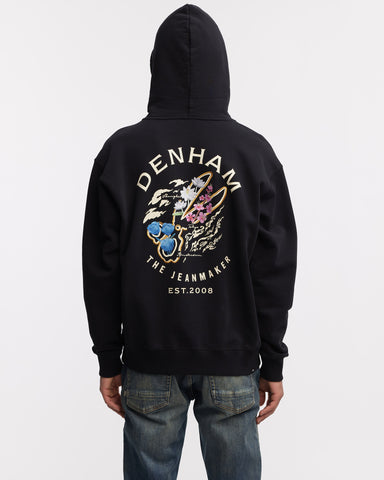 DENHAM SOUVENIR BOX HOODIE PRSU BLACK