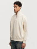 DENHAM ALDO HALF-ZIP SWEATER Cotton Blend - Classic Fit Natural online kaufen