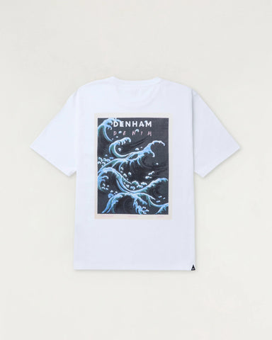 DENHAM WAVE TEE Heavy Core Jersey - Relaxed Fit White