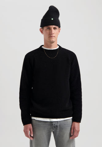 DSTREZZED Chenille Knit Crewneck Black