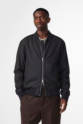 NN.07 Dixon Wolle Bomber Jacke Black