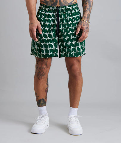 DISTORTED PEOPLE Distorted Vita  soccer shorts green